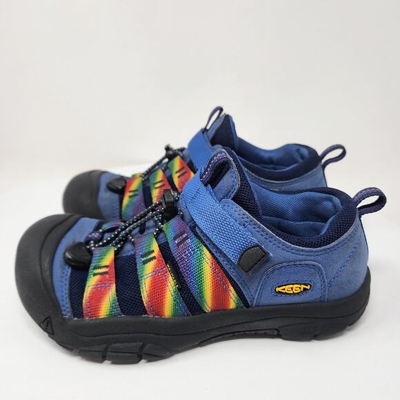 Keen Newport H2sho Sandals Unisex 3 Blue Rainbow Nylon Sport Closed Toe 1026186 - Picture 5 of 12